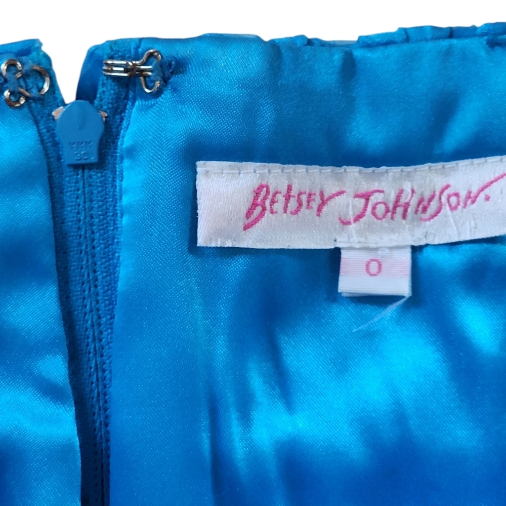 BETSY JOHNSON blue cupcake dress, strapless, mini, size 0, Y2K, vintage - Picture 5 of 7